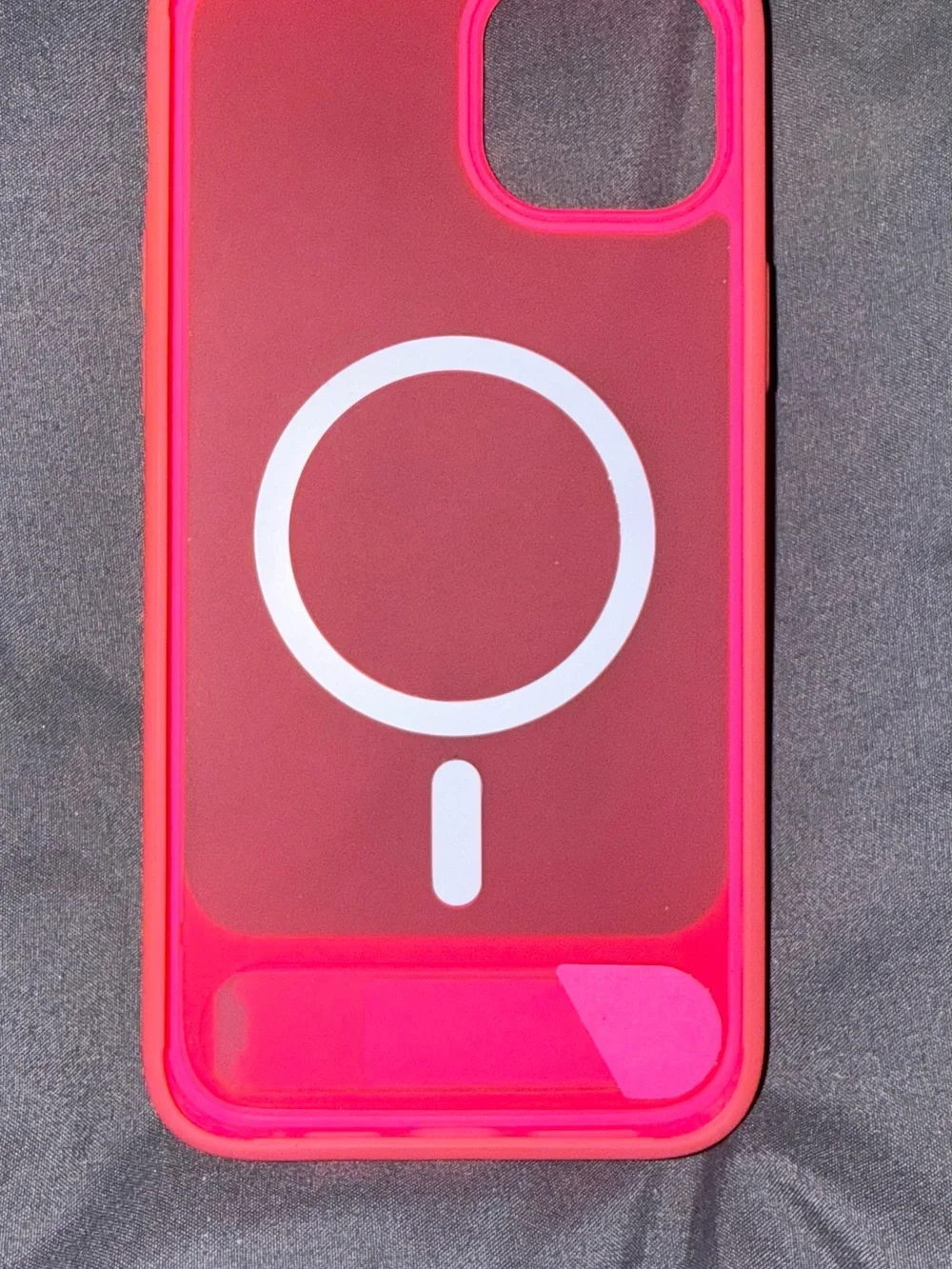 Slim MagSafe-Compatible Pink Phone Case with Kickstand